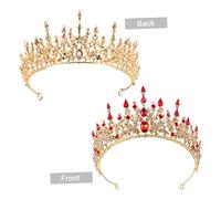 SAFIGLE tiare strass Tiara de mariage diadème pour les femmes Couronne de mariée accessoires de la mariée décor perruque bandeau braut haarschmuck hochzeit Braut Krone alliage rouge