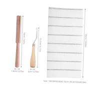 SAFIGLE Toile Maille pour Tapis à Crochet Légère et Résistante avec Crochet Loquet et Coupe-Fil pour Débutants et Travaux DIY