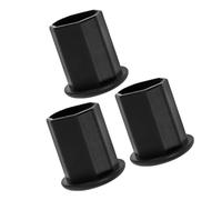 SAFIGLE TPE Embout de Crosse de Hockey Octogonal 3 Pièces Noir pour Bâton | Capuchon de Protection, Absorption des Chocs, Prise Stable, Performance Solide, Usage Glace et Gazon