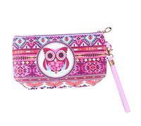 SAFIGLE Trousse De Maquillage Hibou Imperméable Taille Compacte en PU Coloré, Trousse De Toilette De Voyage pour Femmes, Pochette Cosmétique Portable pour Organiseur De Rangement
