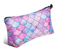 SAFIGLE Trousse de Toilette Voyage Femme Motifs Sirène Pochette Cosmétique Pratique à Glissière pour Accessoires Organisateur de Voyage Étanche