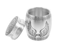 SAFIGLE Urne Funéraire pour Animaux de Compagnie, Alliage D'aluminium | Argenté, Format Portable, Étanche, Conservation des Cendres, Usage Funéraire et Inhumation