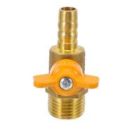 SAFIGLE Vanne à Bille en Laiton Épais 1/2 Pouce Mâle Filetage Droit pour Gaz Naturel Robinet à Gaz Cuisinière Vanne de Régulation Fiable pour Plomberie et Camping Usage Foyer Extérieur