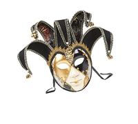 SAFIGLE Vin Italien Masque De Bouffon Masques De Mardi Gras Pour Adultes Visage De Mascarade Masque Ancien Costume De Masque Fou Du Roi Masque Renaissance Femme Halloween Masque Facial