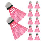 SAFIGLE Volants de Badminton à Grosse Stabilité et Haute Visibilité en Plastique Nylon Léger Lot de 12 Volant de Badminton pour Entraînement et Matchs Extérieurs pour Écoles