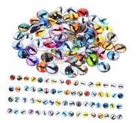 SAFIGLE Yeux De Poupée en Verre 18mm, 100 Pièces, Globes Oculaires Réalistes pour Artisanat, Décoration DIY, Créateurs, Projets Créatifs, Halloween, Fabrication Bijoux, Loisirs Créatifs