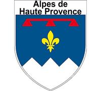 SAFIRMES 1 Grand ECUSSON Autocollants 9x8 cm - Blason Alpes Haute Provence département 04 - Sticker