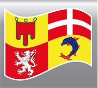 SAFIRMES 1x Sticker Drapeau région Auvergne-Rhone-Alpes 8X10cm Vinyle Autocollant Flag