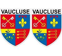 SAFIRMES 2 X Blason Vaucluse Autocollants 4x5 cm département 84 ECUSSON Sticker