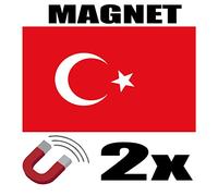 SAFIRMES 2 x Turquie Drapeau Magnet 6x3 cm Aimant déco Turquie magnétique frigo