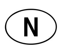SAFIRMES 2X Autocollant Sticker Drapeau Oval Code Pays Voiture Moto N-Norvege