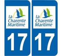 SAFIRMES 2X Sticker La CHARENTE Maritime 17