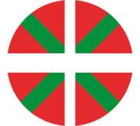SAFIRMES 5 Stickers Rond 67mm Drapeau Flag Pays Basque