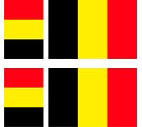 SAFIRMES 6 x Autocollants Vinyle Sticker Voiture Moto Valise PC Portable Drapeau Belgique