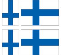 SAFIRMES 6 x Autocollants Vinyle Sticker Voiture Moto Valise PC Portable Drapeau Finlande