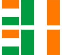 SAFIRMES 6 x Autocollants Vinyle Sticker Voiture Moto Valise PC Portable Drapeau Irlande