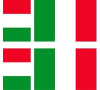 SAFIRMES 6 x Autocollants Vinyle Sticker Voiture Moto Valise PC Portable Drapeau Italie