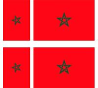 SAFIRMES 6 x Autocollants Vinyle Sticker Voiture Moto Valise PC Portable Drapeau Maroc