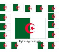 SAFIRMES Assortiment 15 Autocollants Vinyle Stickers Flag Drapeau Algérie-Algeria-Argelia