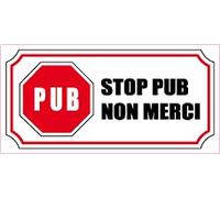 SAFIRMES Autocollant 2X PUB Stop PUB 4x8cm