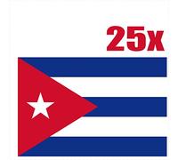 SAFIRMES Cuba Drapeau 25 Stickers Autocollants en Vinyl et mélange de Tailles