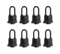 SafiSwords Lot de 8 cadenas étanches avec clés identiques pour une utilisation en extérieur, serrure en acier laminé robuste, 4,5 cm de large, long cadenas