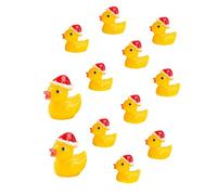 SAFITOYA Lot de 12 mini breloques de décoration de chaussures de canard jaunes pour garçons et filles, bracelets de sandales à faire soi-même, cadeaux spéciaux pour les vacances de Noël, les fêtes