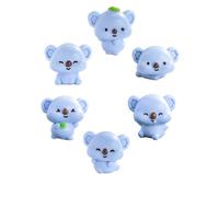 SAFITOYA Lot de 6 breloques phosphorescentes en forme de sabot koala en forme d'animal 3D, style kawaii, pour fête d'anniversaire, décoration à faire soi-même, taille unique, Plastique, Pas de gemme