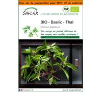 SAFLAX Garden in the bag - BIO - Basilic - Thaï - 250 graines - Ocimum
