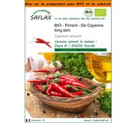 SAFLAX Garden in the bag - BIO - Piment - De Cayenne long slim - 10 graines - Capsicum