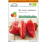 SAFLAX Garden in the bag - BIO - Poivron - Red Marconi - 20 graines - Capsicum
