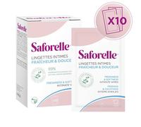 Saforelle Lingettes Intimes Fraîcheur et Douceur x10