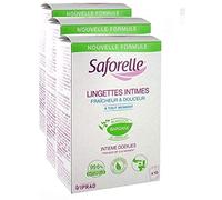 Saforelle Lingettes intimes en sachets individuels – 3 boîtes de 10