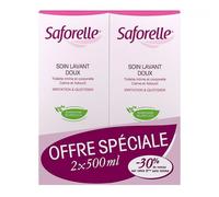 Saforelle Soin Lavant Doux Apaisant Toilette Intime Duopack 2x500ml Promo 2ème -30%