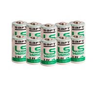 Saft Lot de 10 Piles LS14250 3,6 V 1/2 AA
