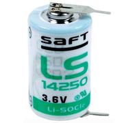 Saft LS142502PF 1 / 2AA Batterie au Lithium avec Drapeaux imprimés
