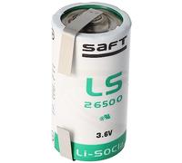 SAFT LS26500 Batterie au lithium Li-SOCI2, taille C, avec cosse à souder en forme de U