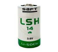 Saft LSH14 Batterie au Lithium 3,6 V 5,8 Ah - Type C, Li-SOCl₂, Haute Puissance, impulsions jusqu'à 2 A, Large Plage Thermique, pour GPS, sécurité, télématique et Applications critiques