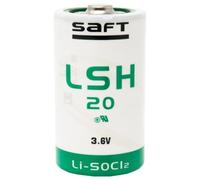 Saft LSH20 Lot de 5 Piles au Lithium 3,6 V 13 Ah - Type D, Li-SOCl₂, Haute Puissance, impulsions jusqu'à 4 A, Plage Thermique extrême, pour télématique, sécurité et Mesure Industrielle