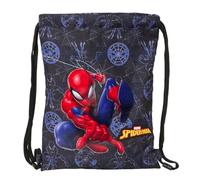 SPIDERMAN ATTACK - Sac à dos plat junior, sac à dos, idéal pour enfants de différents âges, confortable et polyvalent, qualité et résistance, 26 x 34 cm, Noir, M, Décontracté