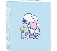 Safta 4 Rings Binder Of 35 Mm Snoopy Love Classeur à anneaux One Size