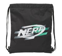 safta NERF GAME - Grand sac à dos plat, idéal pour les enfants de différents âges, confortable et polyvalent, qualité et résistance, 35 x 1 x 40 cm, Noir, M, Décontracté