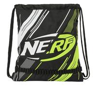 Nerf GET READY - Grand sac à dos plat, idéal pour les enfants de différents âges, confortable et polyvalent, qualité et résistance, 35 x 1 x 40 cm, couleur noire, Noir, Estándar, Décontracté