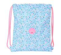 safta VMB PARAÍSO - Grand sac à dos plat, idéal pour les enfants de différents âges, confortable et polyvalent, qualité et résistance, 35 x 40 cm, Bleu clair/rose clair, M, Décontracté