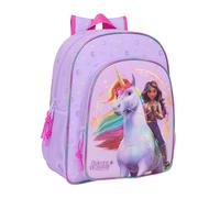 UNICORN ACADEMY - Sac à dos scolaire pour enfant, adaptable au chariot, idéal pour les enfants d'âge scolaire, confortable et polyvalent, qualité et résistance, 32 x 12 x 38 cm, lilas, M, Décontracté