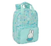 MIFFY FRIENDS - Sac à dos pour enfant, avec poignées, nettoyage facile, idéal pour les enfants de différents âges, confortable et polyvalent, qualité et résistance, 20 x 8 x 28 cm, bleu pastel, M