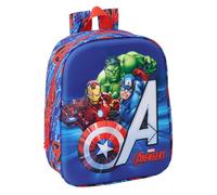 Safta Sac à dos Avengers 3D – crèche, adaptable au chariot, nettoyage facile, Bleu 22x10x27 cm