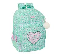 Safta CUORE - Sac à dos scolaire pour enfants de différents âges, confortable et polyvalent, qualité et résistance, 32 x 15 x 42 cm, Menthe (menta), M, Décontracté