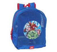 Safta Avengers - Sac à dos de plage anti-sable avec poignées, nettoyage facile, idéal pour les enfants de différents âges, confortable et polyvalent, 32 x 12 x 38 cm, bleu, M, Décontracté