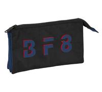 Trousse d'écolier - BlackFit8 - Urban Noir Blue marine - 22 x 12 x 3 cm - 3 Compartiments - Zippée